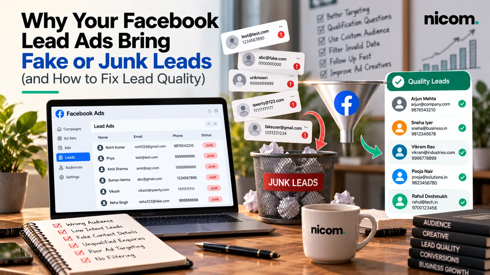 You are currently viewing Why Your Facebook Lead Ads Bring Fake or Junk Leads (and How to Fix Lead Quality)